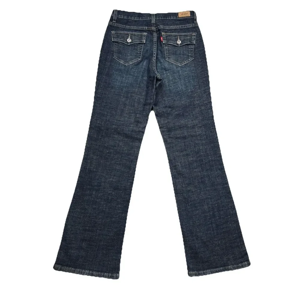 Y2K Levis 512 Perfectly Slimming Bootcut Jeans 6 (27x30.5) Blue Denim Womens - Picture 2 of 8